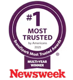 Newsweek #1 Most Trusted badge